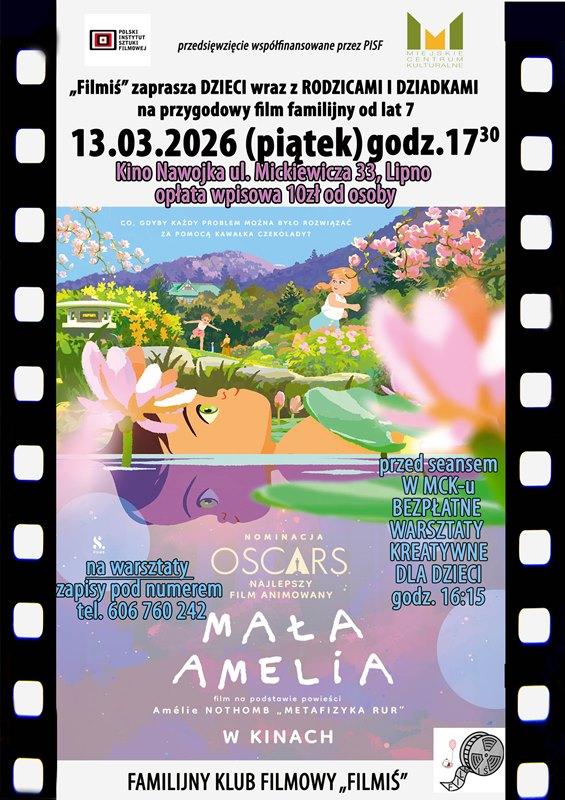 FAMILIJNY KLUB FILMOWY ZAPRASZA 13 MARCA NA „MAŁĄ AMELIĘ” – ANIMACJĘ NOMINOWANĄ  DO OSCARA!