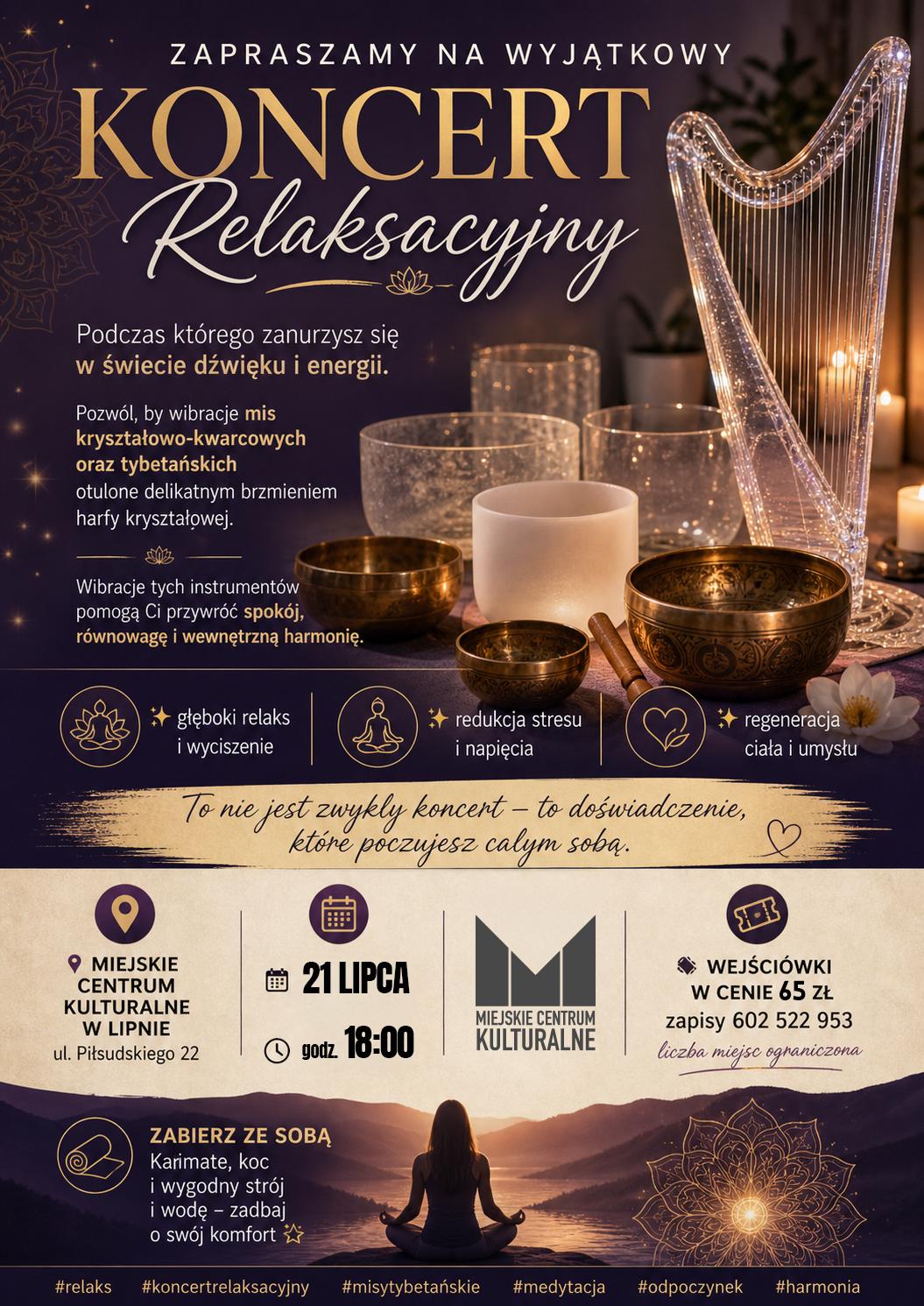Zapraszamy na kolejne regeneracyjne spotkanie 🎶😌21 lipca br. o godz. 18.00