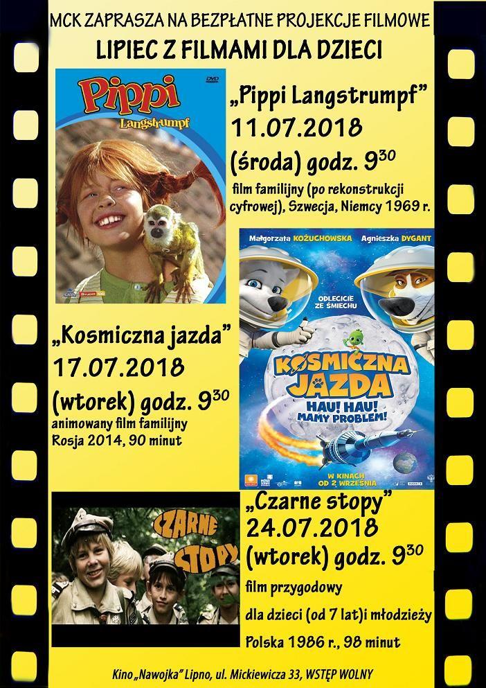 Lipiec z filmami dla dzieci w kinie Nawojka