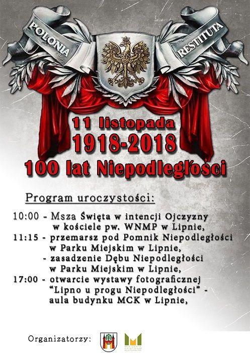 100. Rocznica Odzyskania Niepodległości przez Polskę - uroczystości miejskie