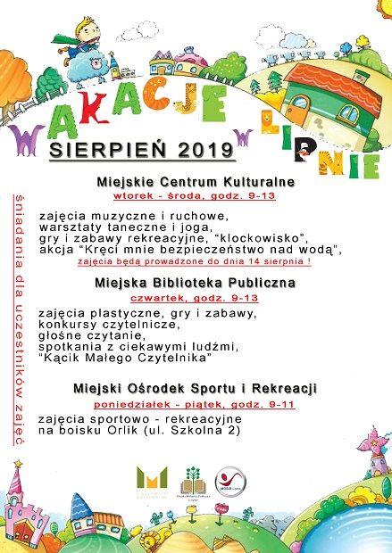 Wakacje 2019 w MCK (sierpień)