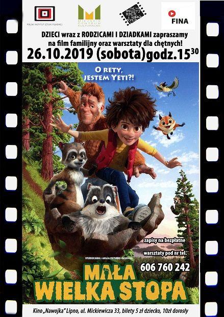 W sobotę 26 października o godz. 15.30 zapraszamy do Kina Nawojka na familijny film animowany  „MAŁA WIELKA STOPA” 