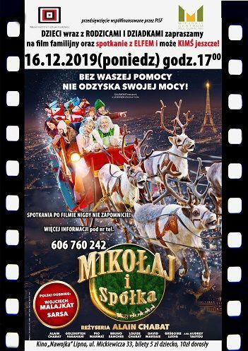 16 grudnia o godz.17 zapraszamy DZIECI wraz z opiekunami na FILM familijny oraz SPOTKANIE Z ELFEM i… (niespodziankę)