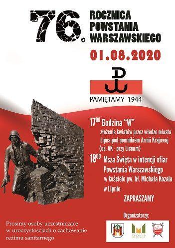 Uroczystości upamiętniające 76. rocznicę Powstania Warszawskiego