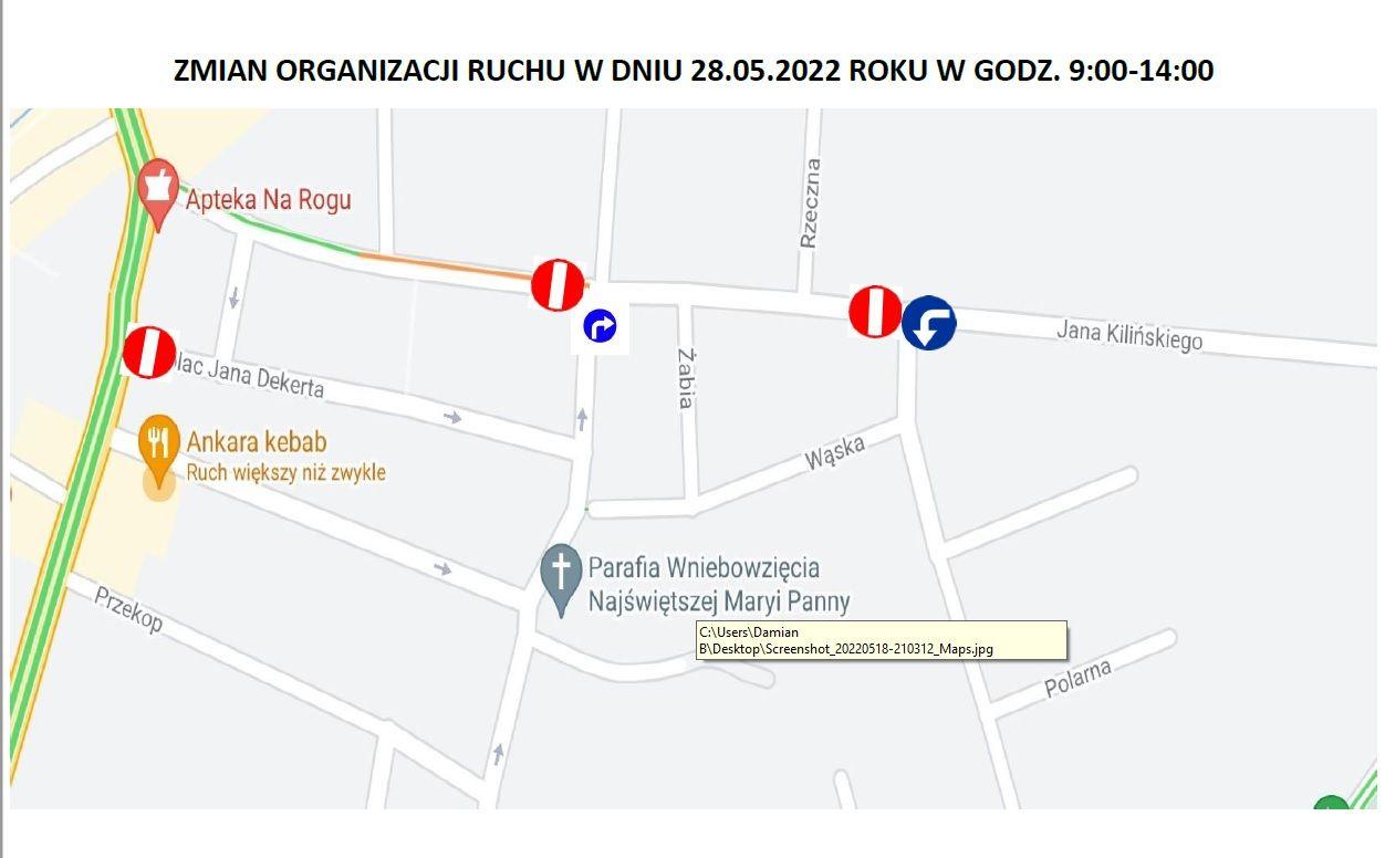 Zmiana organizacji ruchu w dniu 28 maja 2022 w związku z Dniem Dziecka