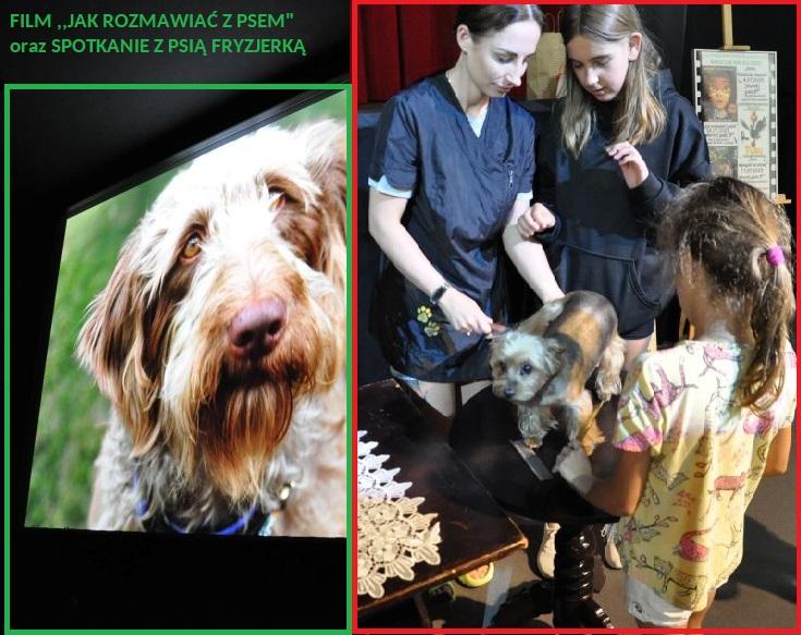 18.07.2023: CZY ROZUMIESZ, CZEGO POTRZEBUJE TWÓJ CZWORONOŻNY PRZYJACIEL? RELACJA ZE SPOTKANIA Z PSIĄ FRYZJERKĄ I JEJ PUPILAMI PO PROJEKCJI FILMU „JAK ROZMAWIAĆ Z PSEM”.